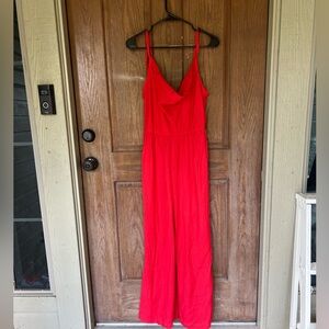 Red jumpsuit